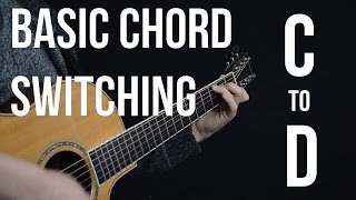 Chord Switching Practice  C to D [upl. by Fries]