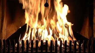 Burning Fireplace with High Quality Crackling Fire Sounds Real Time Full HD Recording [upl. by Corty]