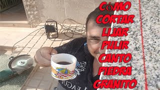 Cómo Cortar Lijar y Pulir Una Piedra De Granito [upl. by Aehtrod]