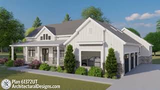 3000 Sq Ft House Plans  Modern Farmhouse Plan 61372UT Exclusive from ADHousePlans [upl. by Trevorr]