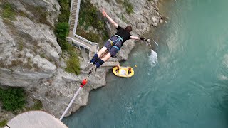 Kawarau Bridge Bungy Jump in Queenstown New Zealand [upl. by Qooraf]