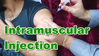 Intramuscular Injection Site amp Technique in Deltoid Shoulder and Gluteal Region Buttocks  IM [upl. by Ennasil]