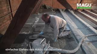 MAGU Leichtbeton mit Estrichmaschine [upl. by Asia240]