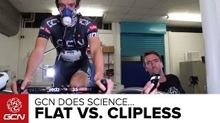 What Is The Most Efficient Pedalling Style We Test Flat Vs Clipless Pedals  GCN Does Science [upl. by Basso68]