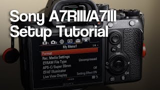 Sony A7IIIA7RIII Setup Tutorial 2018 [upl. by Ylrebmik195]