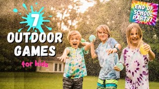 7 FUN GAMES TO PLAY OUTSIDE FOR KIDS END OF SCHOOL YEAR PARTY IDEAS [upl. by Lav]