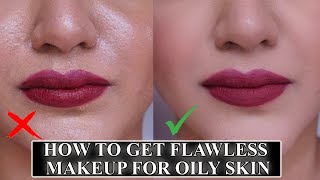 HOW TO DO LONG LASTING MAKEUP FOR OILY SKIN FLAWLESS MAKEUP FOR OILY SKIN  TIPS amp TRICKS GoGlam [upl. by Anagnos]