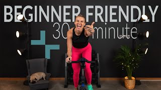 Friendliest Beginner Rhythm Indoor Cycling Class  30 minute [upl. by Enomed]