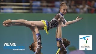 HIGHLIGHTS  2016 Acrobatic Worlds Putian CHN – Womens Groups  We are Gymnastics [upl. by Enra]