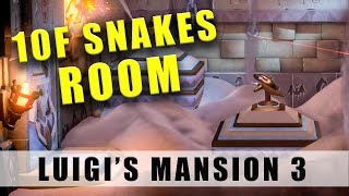 Luigis Mansion 3 10F Snake Room puzzle  Floor 10 Tomb Suites Snakes Room [upl. by Paten]