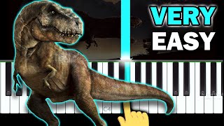 JURASSIC PARK  Main Theme  VERY EASY Piano tutorial [upl. by Noremmac652]