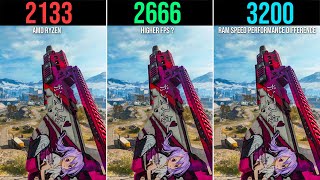 COD Warzone 2133 vs 2666 vs 3200 RAM Speed Performance Difference  AMD Ryzen 16 GB RAM [upl. by Ailegnave]