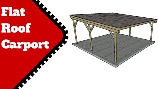 Flat Roof Carport Plans [upl. by Atekehs]