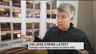 Ontario College Strike  Day 29  JP Hornick on the bad parttime staffing loophole  November 2017 [upl. by Barsky]