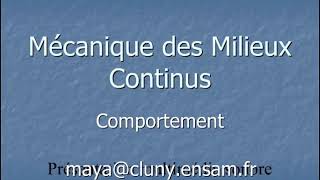 MMC Chapitre 5 Lois de comportement [upl. by Revkah]