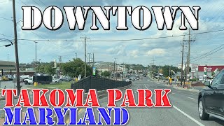 Takoma Park  Maryland  4K Downtown Drive [upl. by Ahsekyt]