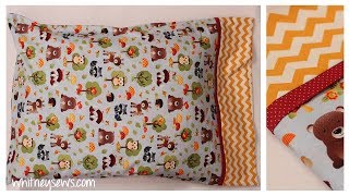 EASIEST Pillowcase  Only Three Seams  How to  Whitney Sews [upl. by Tra]