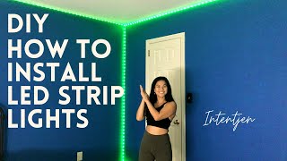 DIY How to Easily Install LED Strip Lights for Your Kids Bedroom [upl. by Nodrog]