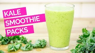 Kale Smoothie Packs 3 Recipes [upl. by Ivy368]