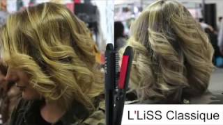 ❤️ Comment boucler des cheveux raides  Démo boucles avec lisseur LLISS Classique [upl. by Davida]