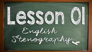 English Stenography Lesson 01 [upl. by Indira]