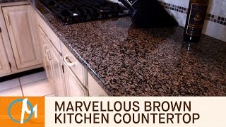 Marvellous Brown Granite Kitchen Countertops  Marblecom [upl. by Ariela]