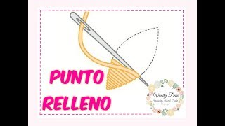 PUNTO RELLENO FLOR Tutorial de Bordado Rápido y Fácil [upl. by Celestia]