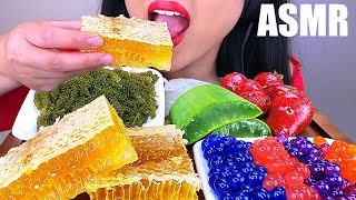 MOST POPULAR FOODS FOR ASMR HONEYCOMB ALOE VERA TANGHULU SEAGRAPES POPPING BOBA ASMR Phan [upl. by Windsor]