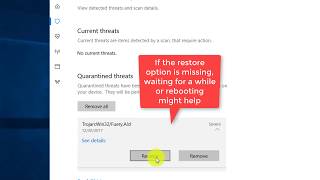 Windows Defender  restore from quarantine [upl. by Jayson]