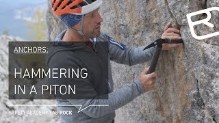 Anchors Hammering in a normal piton – Tutorial 2343  LAB ROCK [upl. by Aninotna]