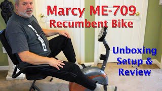 Marcy ME709 Recumbent exercise bike  Unboxing Setup amp Review [upl. by Kama260]