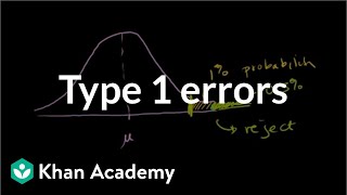 Type 1 errors  Inferential statistics  Probability and Statistics  Khan Academy [upl. by Enirroc770]