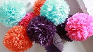 How To DIY Paper Pom Tutorial  Decorations that impress [upl. by Ahsenra]