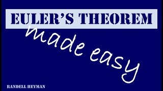 Eulers theorem made easy [upl. by Celinka634]