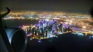 Qatar Airways A350 Night Takeoff Doha [upl. by Atkinson]