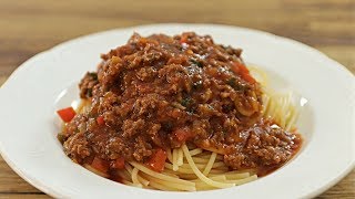 Spaghetti with Meat Sauce Recipe [upl. by Tupler]