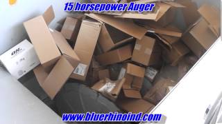 Recycling Cardboard Boxes with the Blue Rhino Auger Cardboard Compactor [upl. by Florella]