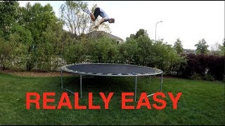 5 EASY TRAMPOLINE TRICKS FOR BEGINNERS [upl. by Aitercul]