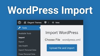 How to Use the WordPress Import Tool [upl. by Ruamaj]