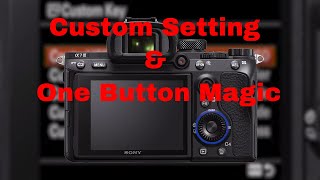 Sony a7iii a7Riii a7RIV a1 Custom Settings amp ONE button Magic [upl. by Golden]