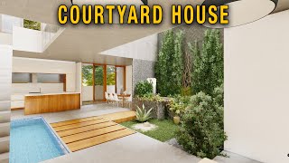 Indoor courtyard house 26’ X 45’  1170Sqft  Design idea  CH01 [upl. by Tikna]