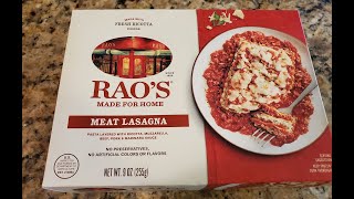 Raos Frozen Meat Lasagna Food Review [upl. by Verda]