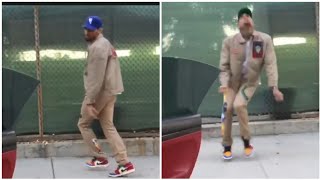 Chris Brown Dancing quotGo Crazyquot In the street [upl. by Anelaj]