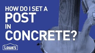 How Do I Set A Post In Concrete  DIY Basics [upl. by Neimad]