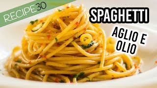 15 minute Spaghetti aglio e olio [upl. by Llertnad]