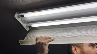 How to Replace the Lens for Light Fixtures Fix Clean Change your Led Fluorescent Tube cover [upl. by Redmund]