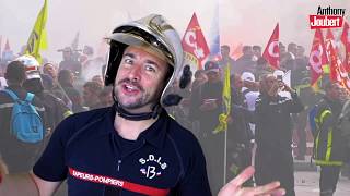 LA MANIFESTATION DES POMPIERS  parodie de quotLincendie à Rio quot par Anthony JOUBERT [upl. by Anahsohs]