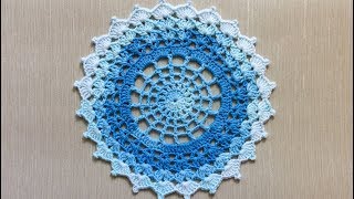 Easy Crochet Doily Tutorial For Beginners [upl. by Annaed]