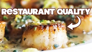 Perfect Pan Seared Sea Scallops Recipe  Lemon Chive Butter [upl. by Ydarg473]