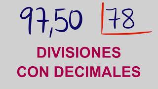 DIVISIONES DECIMALES  EJERCICIOS RESUELTOS [upl. by Romanas]